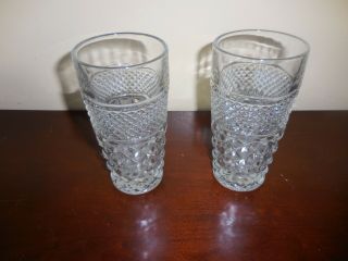 2 Vintage Flat Tumbler Wexford By Anchor Hocking Larger Size
