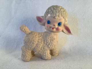 Vintage Sun Rubber Lamb Baby Sheep Squeaky Squeaker Toy