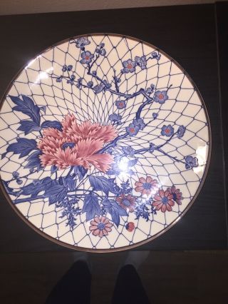 Vintage Toyo Japan Large 12 1/2” Plate Platter Signed Stamped And Labeled