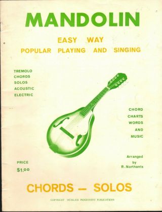 Vintage Mandolin Easy Way Chords & Solos Popular Playing And Singing Lessons