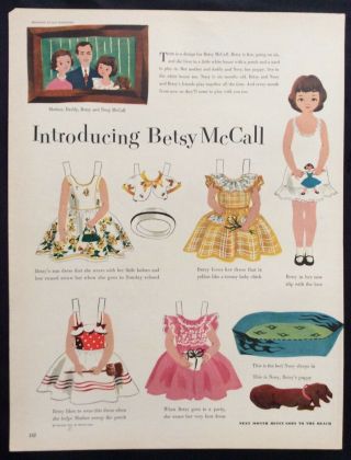 First Vintage Betsy Mccall Mag.  Paper Doll,  Introducing Betsy Mccall,  May 1951