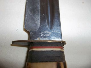 VINTAGE C.  JUL.  HERBERTZ FIXED BLADE STAG HANDLE BOWIE KNIFE MADE IN GERMANY 7
