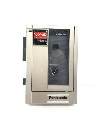 Vintage Panasonic Voice Activated Cassette Recorder Rq - 360 Silver