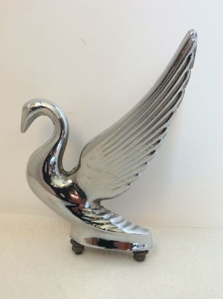 Flying Swan Hood Ornament Antique Vintage Rat Rod