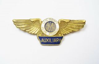 Vintage Us Army Navy Auxiliary Pin Aws