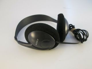 Vintage Sony Mdr - 201 Black Wired Stereo Headphones Over Ear Lightweight