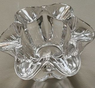 Vintage Art Vannes France Art Noveau Crystal glass Vase Signed ashtray bowl rare 2
