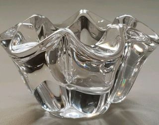Vintage Art Vannes France Art Noveau Crystal glass Vase Signed ashtray bowl rare 5