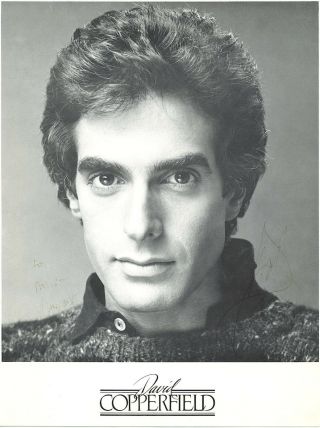 Signed David Copperfield Magician Vintage B&w Press Photo Head Shot Dcp21