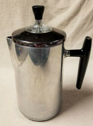 Vintage Wear Ever 8 Cup Aluminum Stovetop Percolator Coffee Pot 968 Mid Century