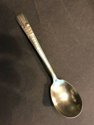 1939 N.  Y.  World’s Fair Silver Plate Sugar Spoon Art Deco Vintage Flatware