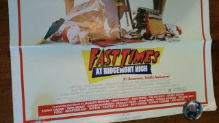 fast times at ridgemont high 1982 movie poster 27 x 41 Vintage PENN 3