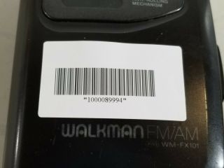 Vintage Sony Walkman WM - FX101 AM/FM Cassette Player Black 5