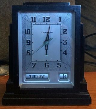 Vintage Hammond Art Deco Skyscraper Clock With Day/date Calender