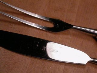 Vintage Anton Wingen Jr Horn Handled Stainless Steel Carving Knife Set Germany 3