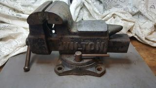 Vintage Wilton Anvil Bench Vise 3 1/2 " Jaw 16,  Lbs Usa