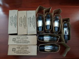 Look National Union 6c8g / Vt - 163 Nos Vacuum Tubes (vintage From 1945)