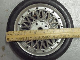 Vintage Old Pedal Car Toy Truck Wheel With Tire Rim Nos 7 Inch