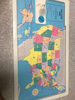 Vtg 1987 Fisher - Price Kids Educational Discovery Map States Geography Learning