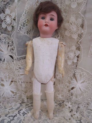 Antique German bisque Cabinet size doll by Theodor Recknagel 12” tall 6