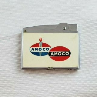 Vintage Amoco Gas & Oil Cigarette Lighter Advertising As You Travel Ask Us Logo