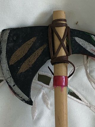 60’s VINTAGE Indian TOY TOMAHAWK WITH RUBBER HEAD BAMBOO SHAFT Halloween Costume 2