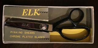 Vintage Elk Chrome Plated Pinking Shears