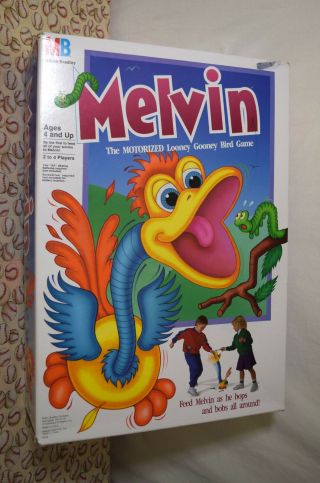 Melvin Milton Bradley Game Motorized Looney Gooney Bird Rare Vintage 1989 2