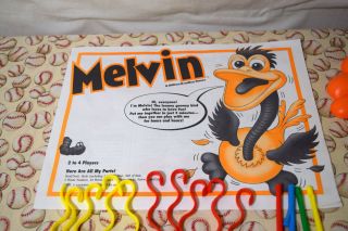 Melvin Milton Bradley Game Motorized Looney Gooney Bird Rare Vintage 1989 7