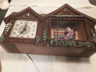 Vintage Haddon Home Sweet Home Model 30,  Lady Rocking Chair Clock