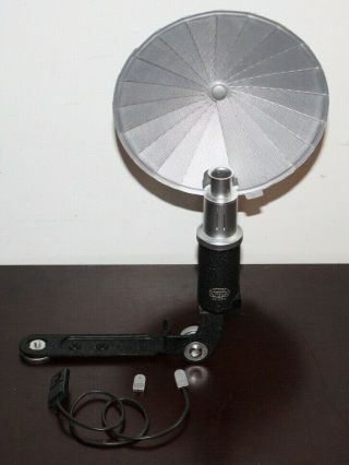 Vintage Leica Ctoom Flash Bracket With Flash & Cable