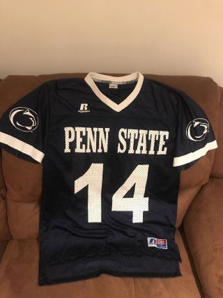 Vintage Russell Athletic Penn State College Ncaa Football Jersey Size S Mens