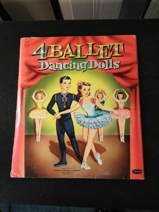 Vintage 1955 Whitman Publishing 4 Ballet Dancing Dolls Paper Doll Book