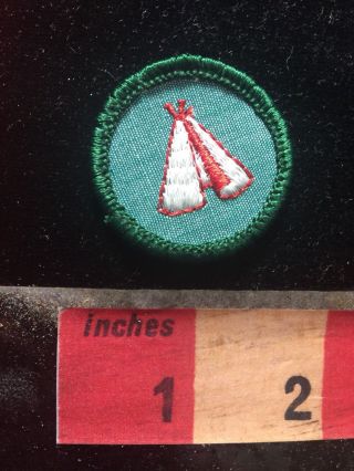 Vintage Indian Themed Tee Pee Patch (small 1.  5” Round) 70d1