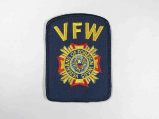 Vintage Vfw Veterans Of Foreign Wars Sew Iron On Embroidered Patch