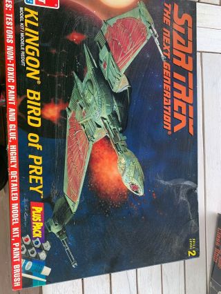 Vintage Star Trek The Next Generation Klingon Bird Of Prey Plus Pack