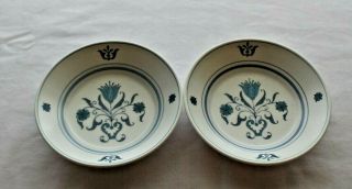 Vintage Noritake Progression Ware Blue Haven Fruit/dessert Bowls - Set Of 2
