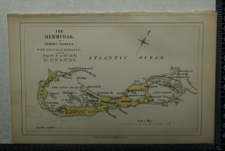 1901 Vintage Colonial Office Map Of The Bermudas Or Somers Islands