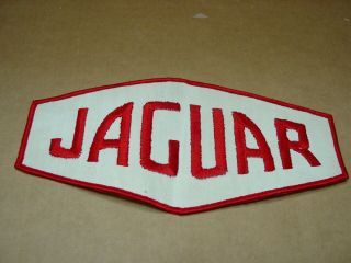 Vintage Jaguar Car Racing Cloth Patch Large 8 1/2 " By 4 "