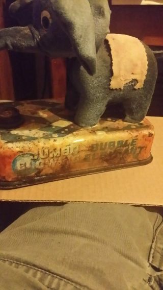 Vintage 1950 ' s Junbo Bubble Blowing Elephant Yonezawa Japan Battery Operated Toy 2