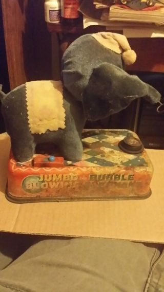 Vintage 1950 ' s Junbo Bubble Blowing Elephant Yonezawa Japan Battery Operated Toy 3