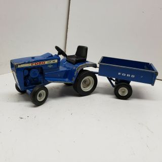 Vintage Ertl Ford LGT 145 Lawn and Garden Tractor and Trailer Cart 2