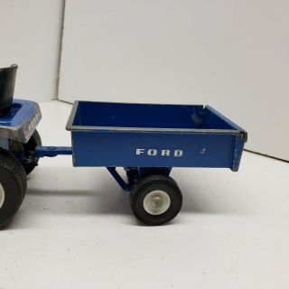 Vintage Ertl Ford LGT 145 Lawn and Garden Tractor and Trailer Cart 4