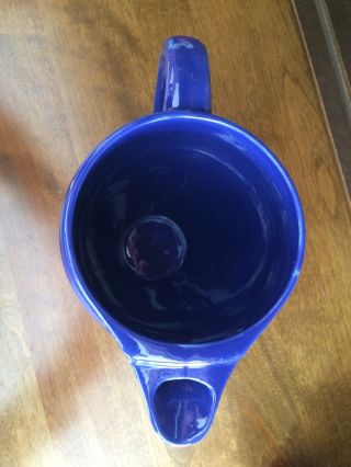 Vintage Homer Laughlin FiestaWare Fiesta Coffee Pot No Lid Fiesta Cobalt Blue 3