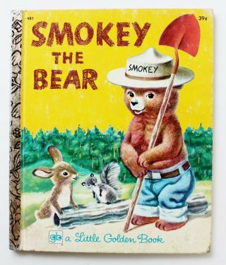 Vintage Smokey The Bear Little Golden Book Richard Scary Illus 1955,  73