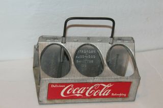 Vintage Aluminum Coca - Cola 6 - Pack Bottle Carrier
