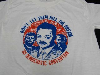 Vtg 1988 Democratic National Convention T - Shirt S Mlk Jfk Jesse Jackson Us Made