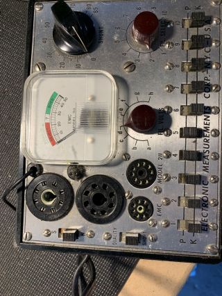 Electronic Measurements Corp Emc Model 213 Vacuum Tube Tester Radio Tv Vintage