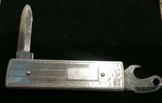Antique Hickok Usa Patented Knife Bottle Opener Pull Open Vintage Pocket Knives