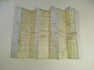 Vintage 1964 DX D - X State Map of Iowa Oil Gas Service Travel Road Map Box Y4 4